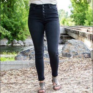 Kancan high waisted button fly jeans